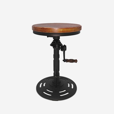 Barhocker mit Kurbel verstellbar im Vintage-Stil Zunor Aktion