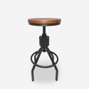 Barhocker Industriestil aus Holz und Metall schraubverstellbar Skiv Aktion