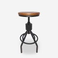 Barhocker Industriestil aus Holz und Metall schraubverstellbar Skiv Aktion