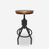 Barhocker Industriestil aus Holz und Metall schraubverstellbar Skiv Aktion