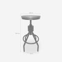 Barhocker Industriestil aus Holz und Metall schraubverstellbar Skiv Angebot