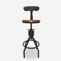 Hocker im Vintage-Stil verstellbar für Bar & Küche mit Rückenlehne Junt Verkauf