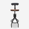 Hocker im Vintage-Stil verstellbar für Bar & Küche mit Rückenlehne Junt Verkauf