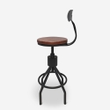 Hocker im Vintage-Stil verstellbar für Bar & Küche mit Rückenlehne Junt Angebot