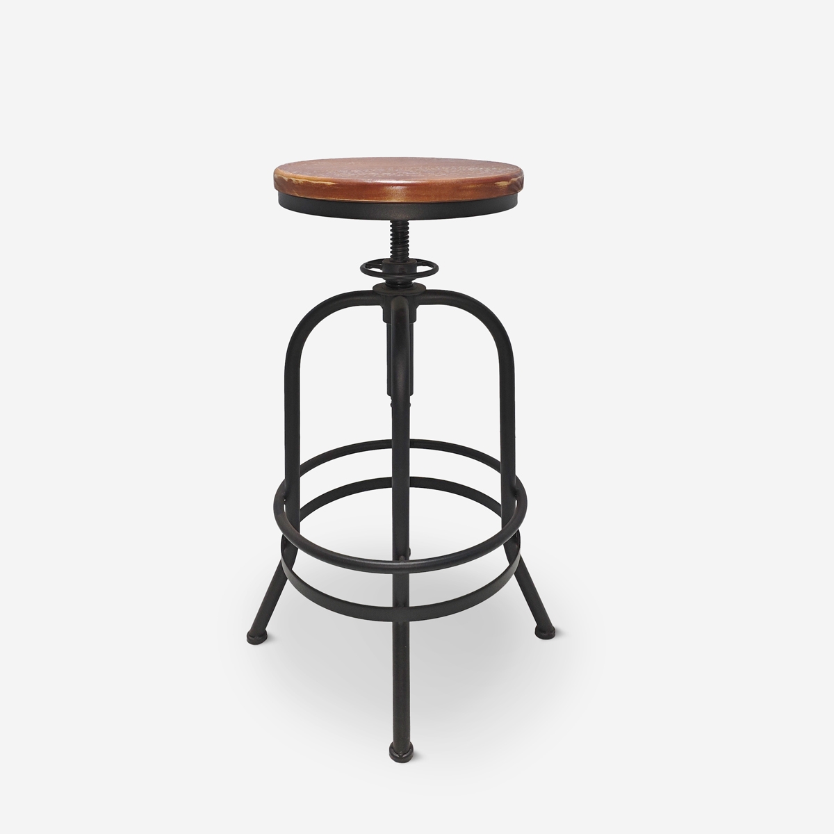 Barhocker verstellbar im Vintage-Stil mit Fußstütze Klom Aktion