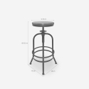 Barhocker verstellbar im Vintage-Stil mit Fußstütze Klom Angebot