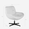 Sessel drehbar elegant aus Bouclé-Stoff fürs Wohnzimmer Büro Lehm 