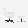 Sessel Wohnzimmer ergonomisch drehbar aus Bouclé mit Fußstütze Janes Kauf