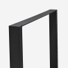 2er Set rechteckige Tischbeine 65x71cm Metall schwarz Industriestil Quill Verkauf