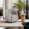 Sessel modern Stoff Bouclè Wohnzimmer drehbar Orav Verkauf