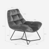 Sessel Wohnzimmer modern aus Samt Design Karu  Kosten