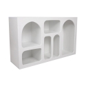 Weiße Design-Konsole für den Eingangsbereich mit geschwungenen Fächern 120x37cm Liva Angebot