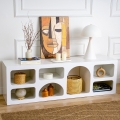 Design-TV-Lowboard Lorin, Weiß, 160x40cm, mit 7 Fächern Aktion