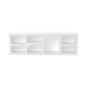 Design-TV-Lowboard Lorin, Weiß, 160x40cm, mit 7 Fächern Rabatte