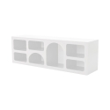 Design-TV-Lowboard Lorin, Weiß, 160x40cm, mit 7 Fächern Katalog