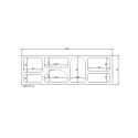 Design-TV-Lowboard Lorin, Weiß, 160x40cm, mit 7 Fächern Lagerbestand