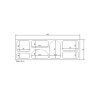 Design-TV-Lowboard Lorin, Weiß, 160x40cm, mit 7 Fächern Lagerbestand