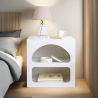 Design-Nachttisch Weiß 50x40cm mit 2 Fächern Lorin S Angebot