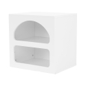 Design-Nachttisch Weiß 50x40cm mit 2 Fächern Lorin S Katalog