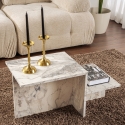 Moderner asymmetrischer Couchtisch mit 2 Ablagen Harmony Verkauf