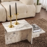 Moderner asymmetrischer Couchtisch mit 2 Ablagen Harmony Verkauf