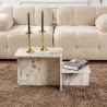 Moderner asymmetrischer Couchtisch mit 2 Ablagen Harmony Angebot