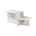 Moderner asymmetrischer Couchtisch mit 2 Ablagen Harmony Rabatte