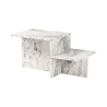 Moderner asymmetrischer Couchtisch mit 2 Ablagen Harmony Rabatte