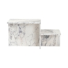 Moderner asymmetrischer Couchtisch mit 2 Ablagen Harmony Lagerbestand