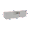 Stand-TV-Möbel mit 3 Klapptüren 160x29cm Vanguard 