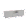 Stand-TV-Möbel mit 3 Klapptüren 160x29cm Vanguard 