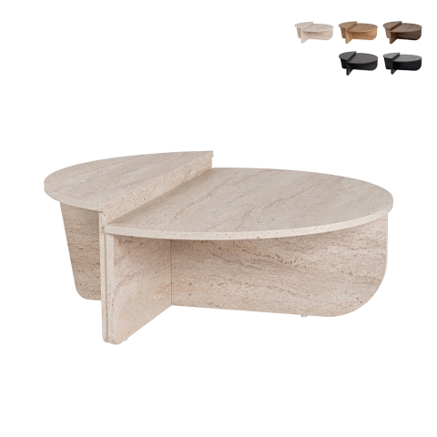 Asymmetrischer Couchtisch Design 90x60cm Orion Aktion