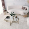 Rechteckiger Couchtisch aus Glas und Metall 94x64x35cm Sun Katalog
