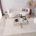 Rechteckiger Couchtisch aus Glas und Metall 94x64x35cm Sun Auswahl