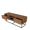 Moderner Industrie-TV-Schrank 140x40x50cm aus Holz und Metall Rodez Verkauf