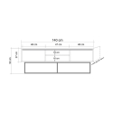 Moderner Industrie-TV-Schrank 140x40x50cm aus Holz und Metall Rodez Rabatte