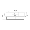 Moderner Industrie-TV-Schrank 140x40x50cm aus Holz und Metall Rodez Rabatte