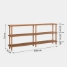 Raca Konsolentisch für Wohnzimmer und Eingangsbereich, 150x35x75cm, natürliches Holz Rabatte