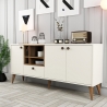 Anrichte Napoli Weiß und Holz 180x35cm mit Türen für das Wohnzimmer Verkauf