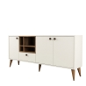 Anrichte Napoli Weiß und Holz 180x35cm mit Türen für das Wohnzimmer Katalog