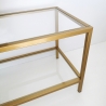 Moderner Metall- und Glastisch für Fernseher, 130 cm, Goldy Lagerbestand