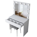 Mobile Schminktisch mit LED-Spiegel, Schublade und Hocker Tabs Katalog