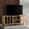 Moderner TV-Schrank 140 cm aus Holz mit Tür und 5 Fächern Bodegas Aktion