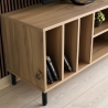 Moderner TV-Schrank 140 cm aus Holz mit Tür und 5 Fächern Bodegas Sales