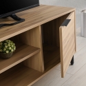 Moderner TV-Schrank 140 cm aus Holz mit Tür und 5 Fächern Bodegas Rabatte