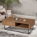 Moderner Couchtisch mit offenen Fach und Schublade aus Holz Dale Aktion