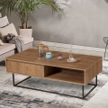 Moderner Couchtisch mit offenen Fach und Schublade aus Holz Dale Aktion