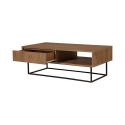 Moderner Couchtisch mit offenen Fach und Schublade aus Holz Dale Verkauf