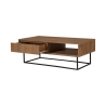 Moderner Couchtisch mit offenen Fach und Schublade aus Holz Dale Verkauf