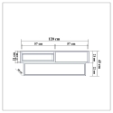 Moderner Couchtisch mit offenen Fach und Schublade aus Holz Dale Katalog